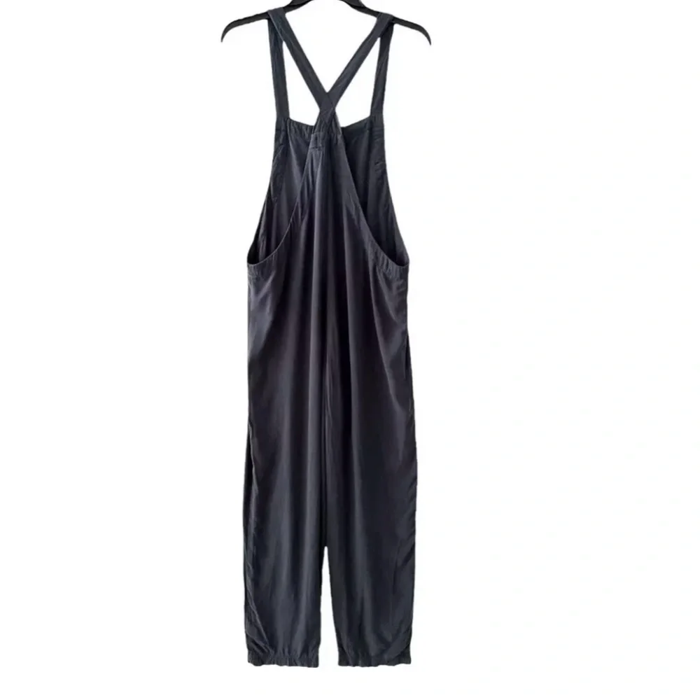 Urban Outfitters Dark Gray Tania Slouchy Overalls Jumpsuit Romper Hot Shot Sz XS - Picture 8 of 11